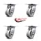 Service Caster 4 Inch Heavy Duty V Groove Semi Steel Caster Set with Roller Bearings, 4PK SCC-35S420-VGR-4 - alternate 6
